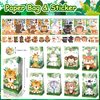 XIPEGPA 88 PCS Jungle Safari Party Favors Set Wild Animals Theme Bags Masks Stickers Slap Bracelets for Birthday Baby Shower Goodie Bag Fillers Jungle Safari Party Supplies