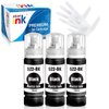 st@r ink Compatible Replacement for Epson 522 Black Ink Bottle Refill for EcoTank ET-2720 ET-2800 ET-4700 ET-4800 ET-2710 ET-2803 Printer, 3 Packs