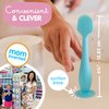 Bumco Diaper Cream Spatula - BPA-Free Butt Paste Diaper Cream Applicator, Soft & Flexible Diaper Rash Cream Applicator, Butt Spatula Baby, Mom-Invented Diaper Bag Essentials (Blue)