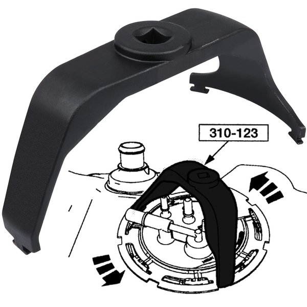 6599 Fuel Tank Ring Tool Fuel Pump Senders Removal Install Tools for Chrsyler Dodge Ford GM Nissan Hyundai Sante Fe Jeep Wrangler