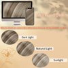Full Shine Brown Tape in Hair Extensions Real Human Hair 20 Inch Invisible Tape in Hair Extensions Dark Brown Color 2 Skin Weft Hair 40 Pcs 100 Gram Seamless Hair Extension Double Sided Tape
