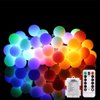 ALOVECO LED String Lights 18ft 50 LEDs Halloween Battery Operated String Lights with Remote 8 Modes Waterproof Globe Starry Fairy Lights for Outdoor Indoor Bedroom Garden Christmas Tree(Multicolor)