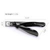 AIRSEE Professional Acrylic Nail Clipper Fake False Nails Tip Cutter Nail Trimmer for Artificial Nail Manicure Pedicure Sharp Rustproof Nail Art Tool Home DIY Use Black