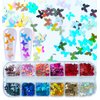 LoveOurHome Nail Glitters Sequins Set Mixed Shaped Holographic Heart Butterfly Neon Star Chunky Glitter Flakes Accessories Manicure Sticker Decorations for Makeup Crafts Resin Nails