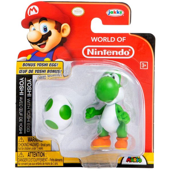 World of Nintendo Yoshi and Bonus Yoshi Egg Action Figure 2.5 Inch