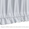 PANOVOUS French Door Curtain for Small Window Rod Pocket Blackout Curtain for French Doors 25x40 Single Curtain Panel, Greyish White