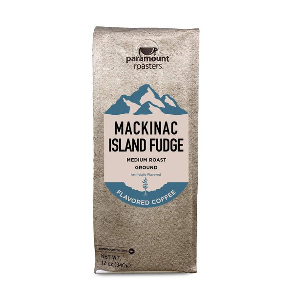 Paramount Roasters, Mackinac Island Fudge Flavored Ground Coffee, 1-12oz package medium roast, (Paramount Coffee Company)