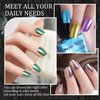 DouborQ Metallic Chrome Nail Polish Set-12 Colors Mirror Glitter Nail Polish 10ml Holographic Gold Silver Red pink Purple Nail Polish Quick-Dry for Fingernail Fingernail Nail Polish Manicure Art