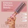 Lily England Rose Gold Plastic Vent Hair Brush for Blow Drying and Detangling Curly, Dry, Normal, Fine and Thick Hair for Women