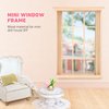2pcs Mini Furniture Doll House Miniature Window Frame Model Decoration Windows Dollhouse Furniture