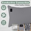 NHIDKU Organic Grounding Sheet 10% Silver for Bed Sleeping Therapy with Connection Cord,Grounding Sheets with Grounding Cord (Grey, 20 * 30 inch/Queen Pillowcase)