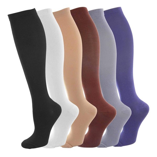 NOVAYARD Compression Socks For Women& Men Graduated 15-20 mmHg Media De Compresion Mujer(6 Pairs)