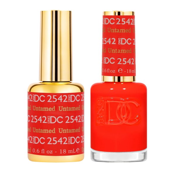 DND Gel Polish Set - 1 each of Gel Polish and Nail Polish, 2542 Untamed, 0.5 Fl Oz