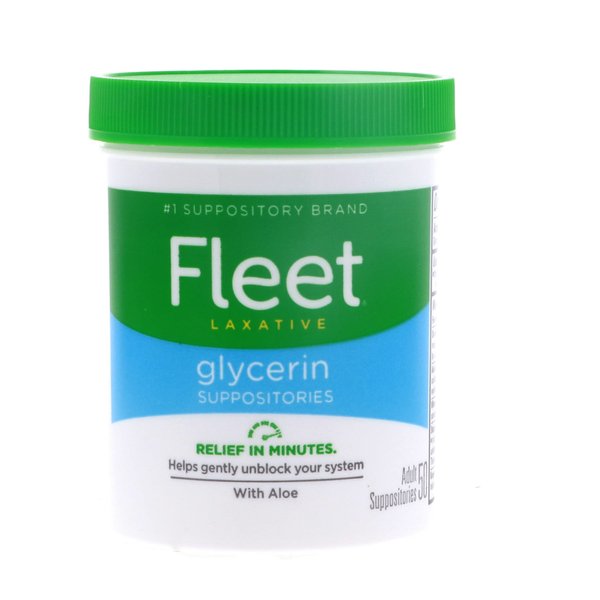 Fleet Glycerin Suppos ADL Size 50ct Fleet Glycerin Suppositories