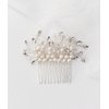 Freswhater Pearl Hair Comb Wedding Bridal Silver Crystal Accessory Headpiece for Brides Weddings Bridesmaids Prom Women