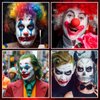 Halloween Clown Makeup Kit: Red White Black Blue Joker Face Body Paint Kit - Pro Oil Based Halloween Face Body Paint for Adults Kids - Clown Movie Cosplay SFX Halloween Makeup Painting Set