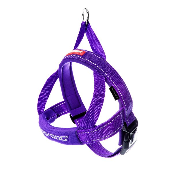 EzyDog Premium Quick Fit Adjustable Premium Dog Harness Vest with Reflective Stitching - Perfect for Training, Walking, and Control - Padded for Comfort (XX-Small, Purple)