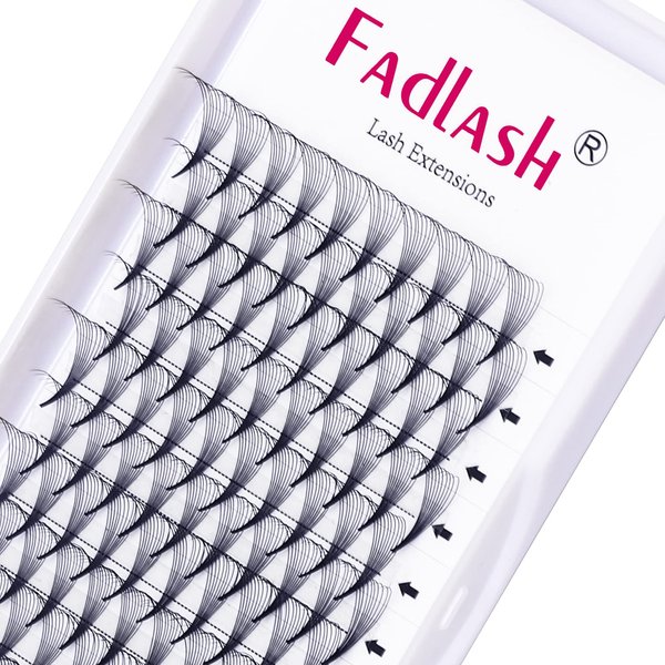 Volume Lash Extensions 10D 0.07 Premade Fans D Curl 9mm Premade Volume Eyelash Extensions Pro Point Thin Base Premade Lashes Volume Lashes (10D-0.07-D, 9mm)