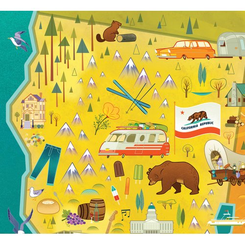 Blue Lobster 1000 Piece Puzzle (California: The Golden State)