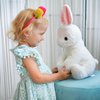 WEIGEDU Rabbit Bunny Stuffed Animals Plush Toys with Pink Ears for Kids Girls Boys Girls Babies Birthday Easter Christmas Bedtime Gifts, Off White