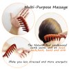 Sitronugras Handmade Wide Tooth Wooden Comb, Head Scalp Massage Comb, Sandalwood Hair Comb Hair Pick, Anti-Static Natural Hair Detangler Wood Comb For Men and Women with free pouch