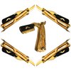 Special Texture Gold Dipped and Black Cap - All Purpose Shaving Tool - High Performance Barber Straight Edge Razor + Blades