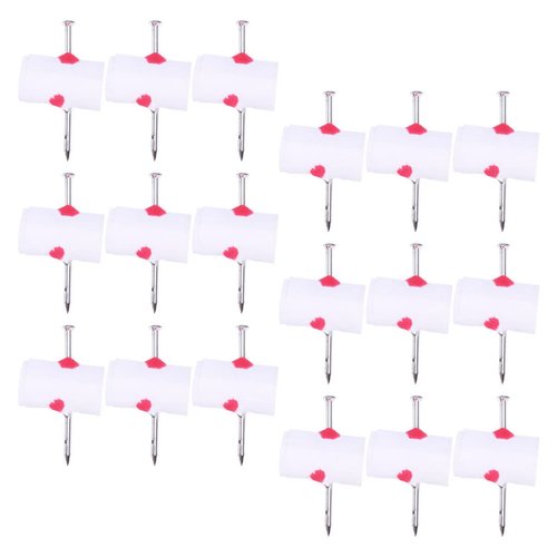 CIYODO 25pcs Finger Nail Halloween Trick Nail in Finger Novelty Fun Joke Prank Halloween Decor Trick Prank Prop Fake Nail Through Finger Halloween Prop Plastic False Nails White