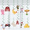 Farm Animals Party Decorations Farm Birthday Hanging Swirls, Assembled and Ready to Use, Countryside Party Decor Supplies Hanging Swirl Kids Party Streamers 24pcs Baby Shower Party Decor Banner