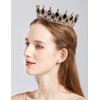 MR Metal Queen Crown for Women, Vintage Crowns and Tiaras Wedding Tiara Crystal Birthday Pageant Prom Headpieces Accessory Black
