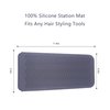 Heat Resistant Silicone Mat Pouch, Curling Iron Holder for Curling Iron Hair Straightener Flat Iron and Hot Hair Tool (Gray)