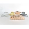 Generic Rose gold dark silver art deco crown metal hair claw clip jaw clip (Primary color: Dark silver)