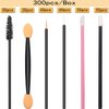 300pcs Disposable Makeup Tool Kit,Brow brush/Mascara brush/Lip Applicators/Eyeshadow applicators/Eye liner brush,JASSINS Makeup Disposable Accessories With Organizer Box
