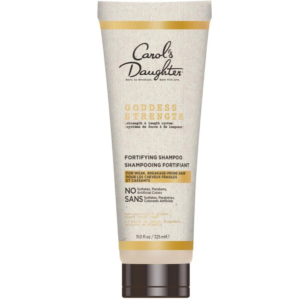 Carol's Daughter Goddess Strength Fortifying Shampoo For Wavy, Coily and Curly Hair, Sulfate Free Shampoo with Castor Oil for Weak Hair, 11 Fl Oz