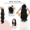 MAXITA Clip in Hair Extensions Real Human Hair, 18 Inch Natural Black 7pcs 120g, Remy Human Hair Extensions Clip in Black Hair Extensions Straight Natural Hair for Woman