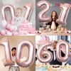 40 inch Big Size Number 2 Foil Helium Balloons Birthday Party Celebration Decoration, Digital Decorations Supplies, Wedding Anniversary Inch Decoration Kids(Rose Gold,Number 2)