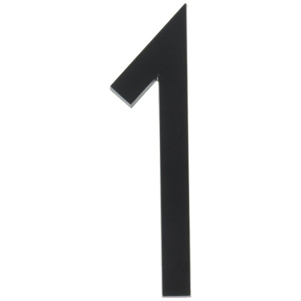 Hy-Ko Products FM-6/1 Floating House Number 1 (ONE) 6" High Black