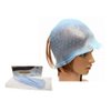 Highlighting Silicone Cap with Hook, Hair Dye Hat Reusable Hair Coloring Frosting Tipping Cap with Metal Needle for Beauty Salon Home (Blue)