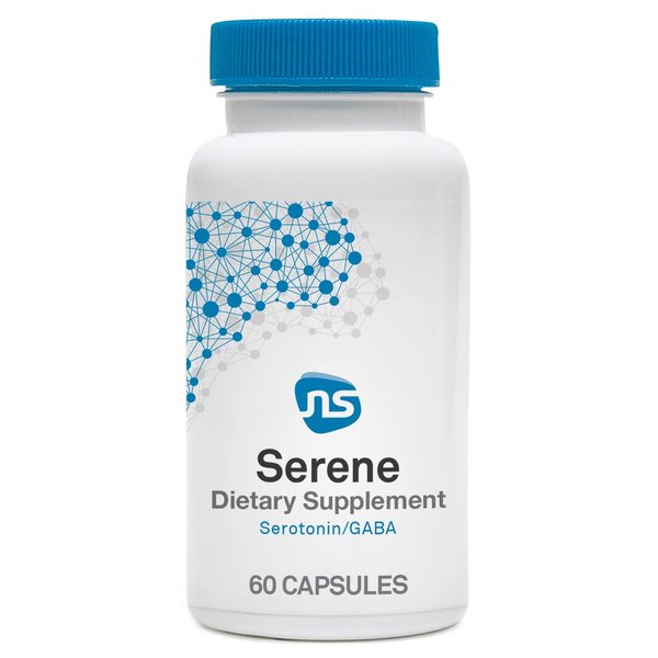 NeuroScience Serene - Mood Support + Sleep Aid with 100mg 5-HTP, Vitamin B6, Folate + Calcium - Non-Drowsy + Non-Groggy Serotonin Support Supplement for Sleep-Wake Function (60 Capsules)