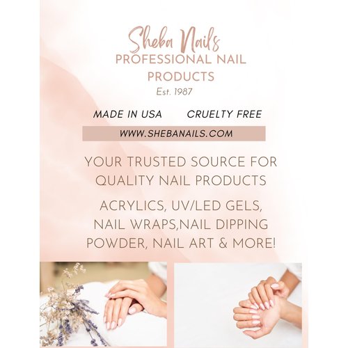 SHEBA NAILS Odorless Acrylic Liquid Monomer - 2oz - Acrylic Nails DIY Nail Extension Perfect For Cosmetology Students To Practice Or Take State Board Exam - Tamper Proof/Evident Seal