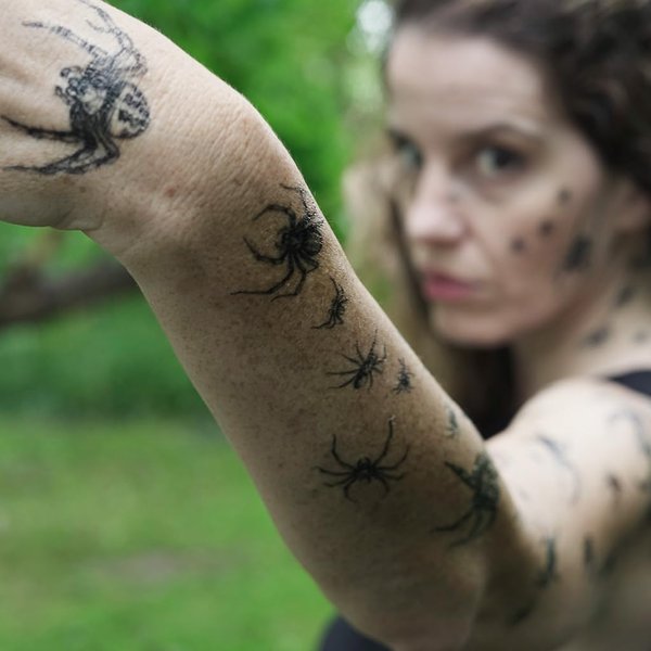 Scary Crawling Spiders Set - Spiders Temporary Tattoos/Scary Spiders Costume