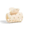 Kitsch Recycled Plastic Rhinestone Medium Puffy Claw Clip 1pc- Ivory