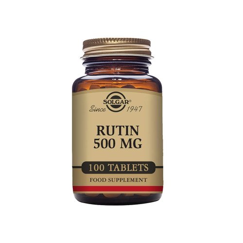 Solgar Rutin 500 mg, 100 Tablets - Antioxidant - Natural Bioflavonoid - Vegan, Gluten Free, Dairy Free, Kosher - 100 Servings