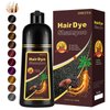 Instant Light Brown Hair Dye Shampoo for Gray Hair 3 in 1, Natural Hair Color Shampoo for Women Men Brown Colors in 10-15 mins, 100% Coverage Long Lasting Hair Dye 16.9 Fl Oz (Light brown)