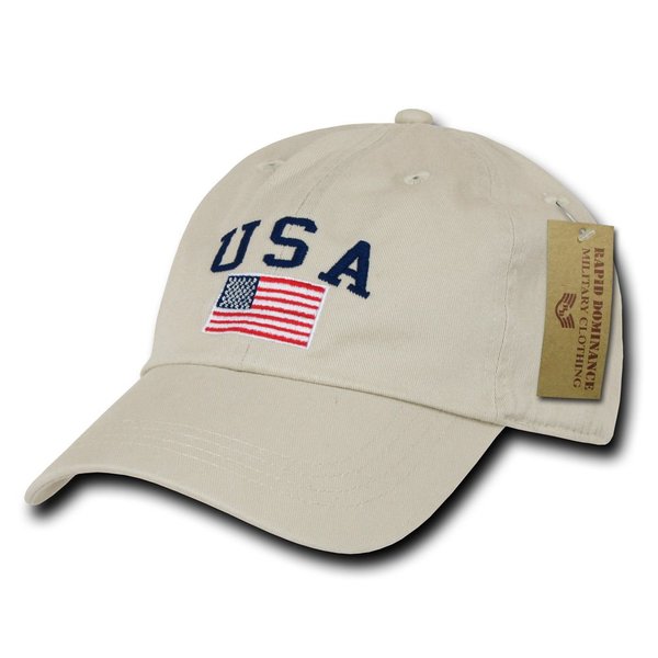 Rapid Dominance Mens Padded Baseball-caps, Stone