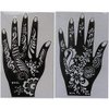 Xmasir 6 Sheets India Henna Tattoo Stencil Kit for Women Girl Hand Art Painting Temporary Tattoo Sticker Glitter Templates 7.87'' x 4''