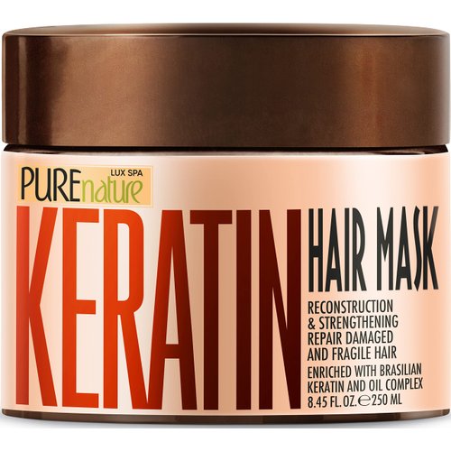 Keratin Hair Mask - Hydrating and Moisturizing Treatment for Dry, Damaged Hair and Split Ends - Deep Conditioner Repair Products for Women - Ideal for Curly and Frizzy Hair – Salon Grade Products