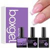 btartboxnails Nail Tips Builder Gel Set - 15ml Nail Tip Builder Gel 15ml Top Coat with Gel Nail Glue for French Tip Gel Nails 30+Days Long Lasting