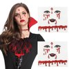 Vampire Face Jewels Halloween Rhinestone Stickers Vampire Costume Makeup Accessories Self Adhesive Face Gems Stick Face Body Temporary Tattoos