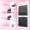 Lash Clusters 240pcs 30D+40D 12-18mm Cluster Lashes Mixed Tray 3D Effect Volume Individual Lashes Cluster Eyelash Extensions Fluffy Soft D Curl DIY Lash Extension Kit at Home (30D+40D-0.07-D,12-18mm)
