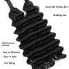 Deep Wave Bulk Human Hair for Braiding 18 inches Deep Bulk Human Hair for Braiding no Weft 95g 2 Bundles Virgin Human Hair Extensions Bulk Curly Human Hair for Boho Braids Natural Black